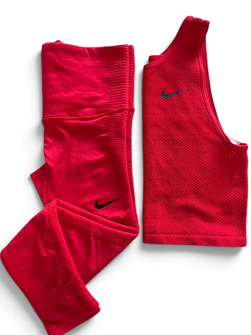 Nike Women’s Rebel Top BV3197-657 + Epic Lux Rebel Tights CI9774-65, Size Small